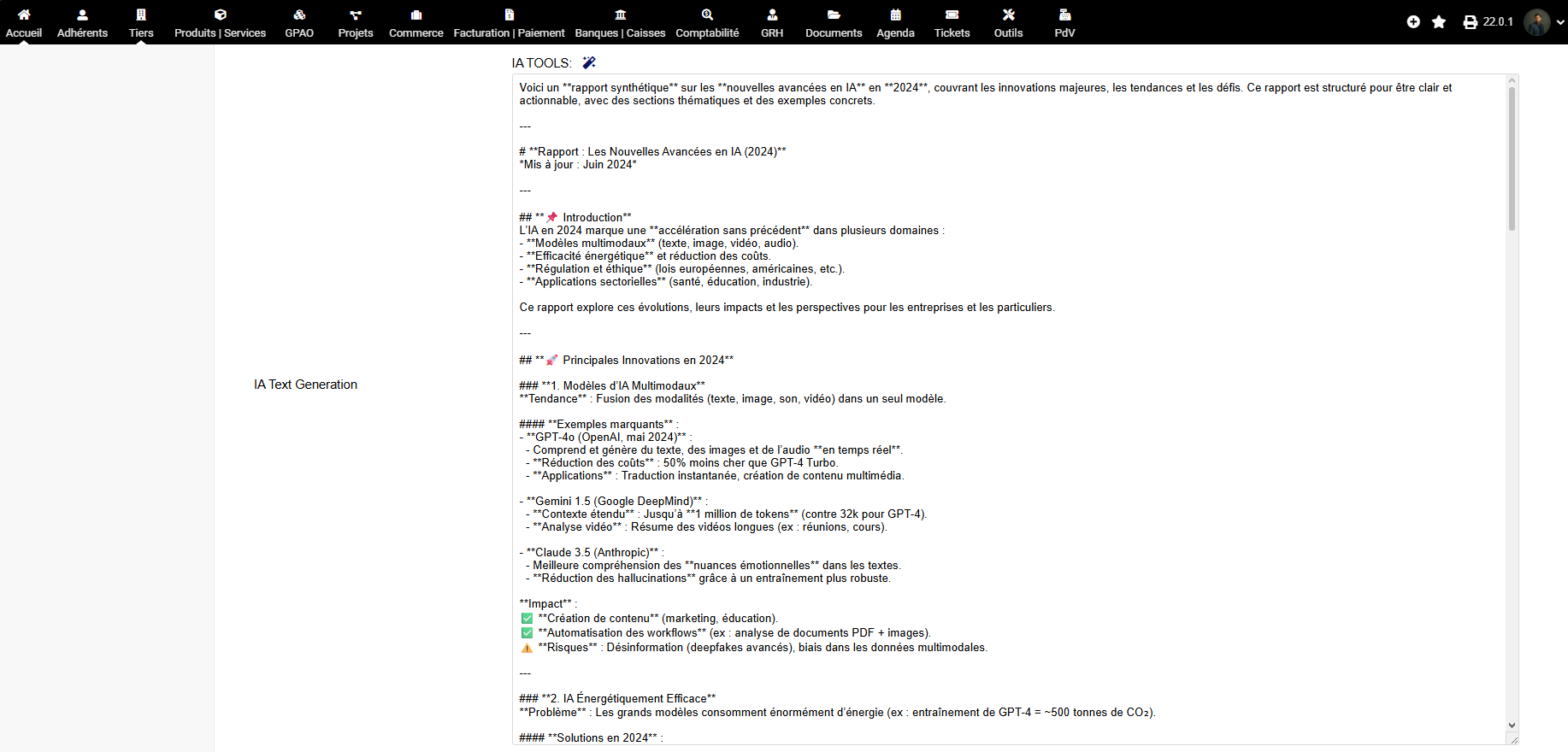 Intelligence artificielle logiciel Tunisie – IA CRM ERP intelligent SaaS cloud